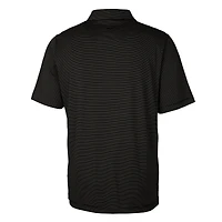 Men's Cutter & Buck  Black Vanderbilt Commodores Vault Forge Pencil Stripe Stretch Polo