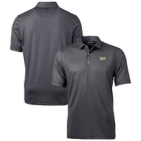 Men's Cutter & Buck  Black Vanderbilt Commodores Vault Pike Banner Print Stretch Polo