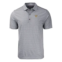 Men's Cutter & Buck  Heather Black Vanderbilt Commodores Forge Eco Heathered Stripe Stretch Recycled Polo