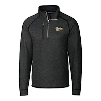 Veste pull-over en tricot raglan demi-zip pour homme, couleur anthracite, Cutter & Buck, Vanderbilt Commodores Vault Mainsail