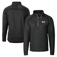 Veste pull-over en tricot raglan demi-zip pour homme, couleur anthracite, Cutter & Buck, Vanderbilt Commodores Vault Mainsail