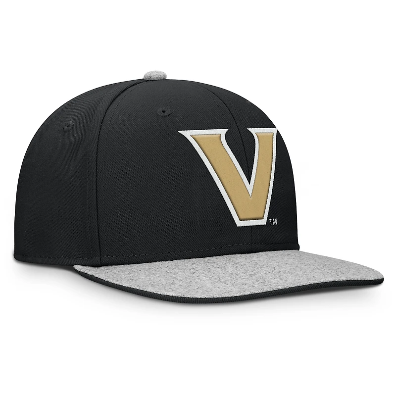 Men's Fanatics Black Vanderbilt Commodores Loden Snapback Hat