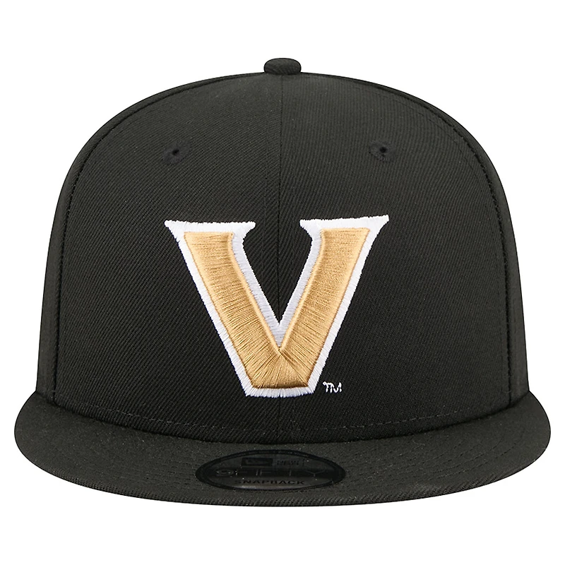 Men's New Era  Black Vanderbilt Commodores Team 9FIFTY Snapback Hat