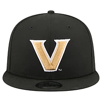 Men's New Era  Black Vanderbilt Commodores Team 9FIFTY Snapback Hat