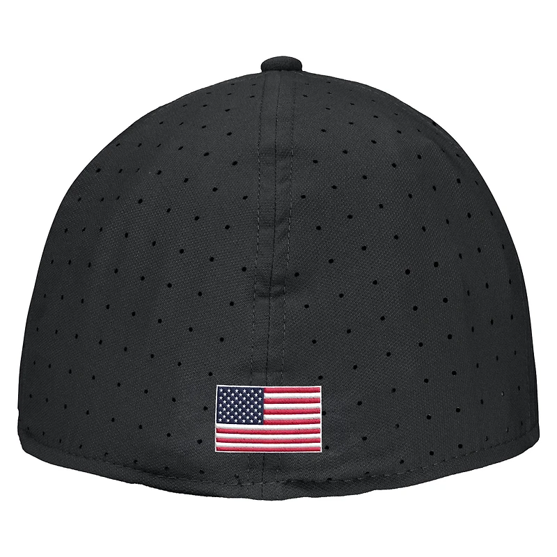 Casquette ajustée Nike True Dri-FIT noire pour homme, Vanderbilt Commodores 2025.