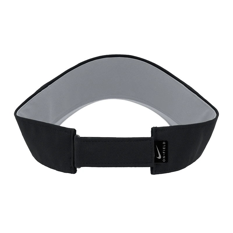 Visière ajustable Nike noire Vanderbilt Commodores 2025 On-Field Ace Performance pour homme