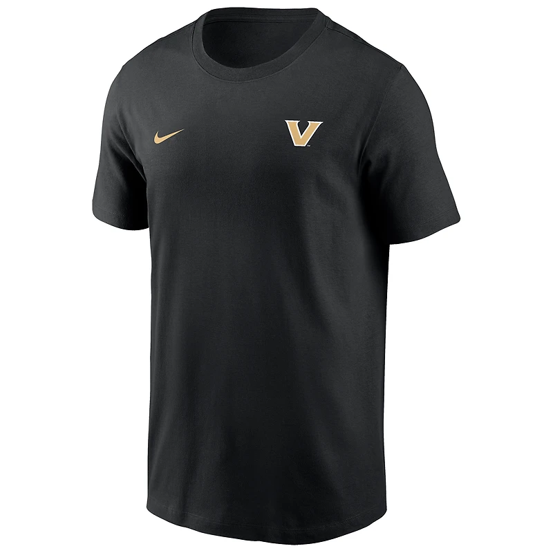 T-shirt Nike noir Vanderbilt Commodores 2025 Sideline Legend Performance pour homme
