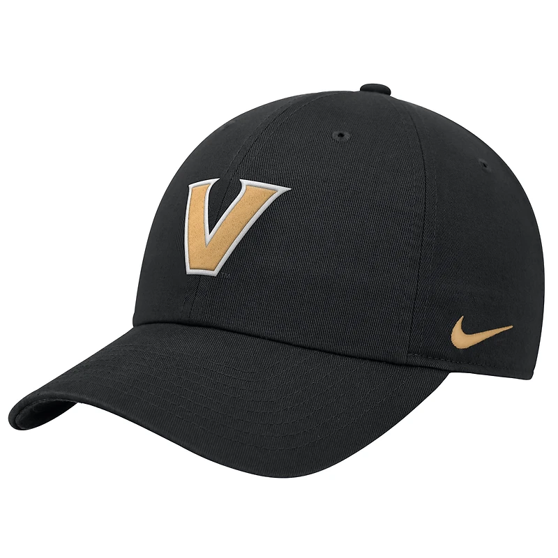 Casquette ajustable Nike Vanderbilt Commodores 2026 Sideline Club noire pour homme