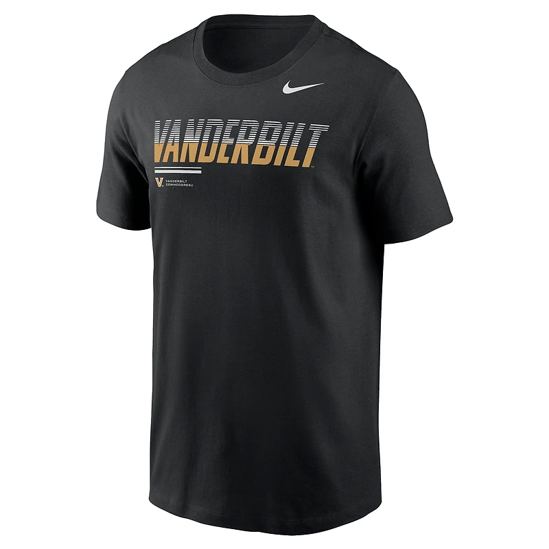 Men's Nike Black Vanderbilt Commodores 2026 Sideline Wordmark Legend Dri-FIT T-Shirt