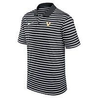 Polo Nike noir Vanderbilt Commodores Victory Stripe Performance pour homme
