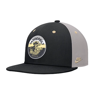 Men's Nike Black Vanderbilt Commodores Vintage Patch Snapback Hat