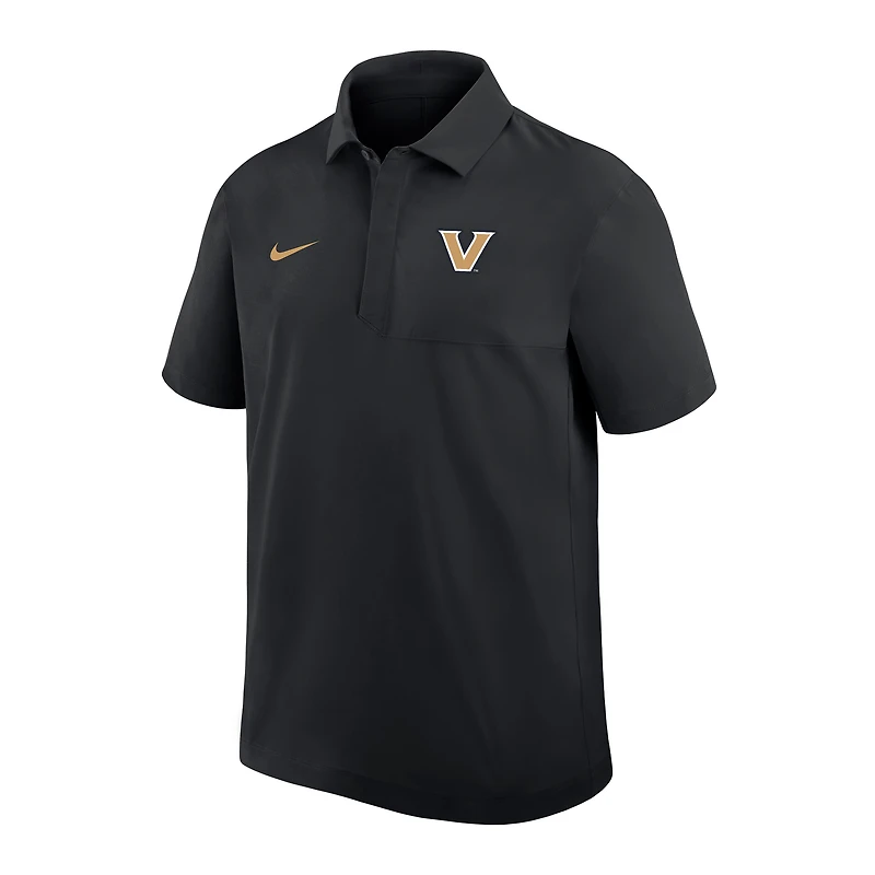 Polo tissé Nike noir Vanderbilt Commodores pour homme
