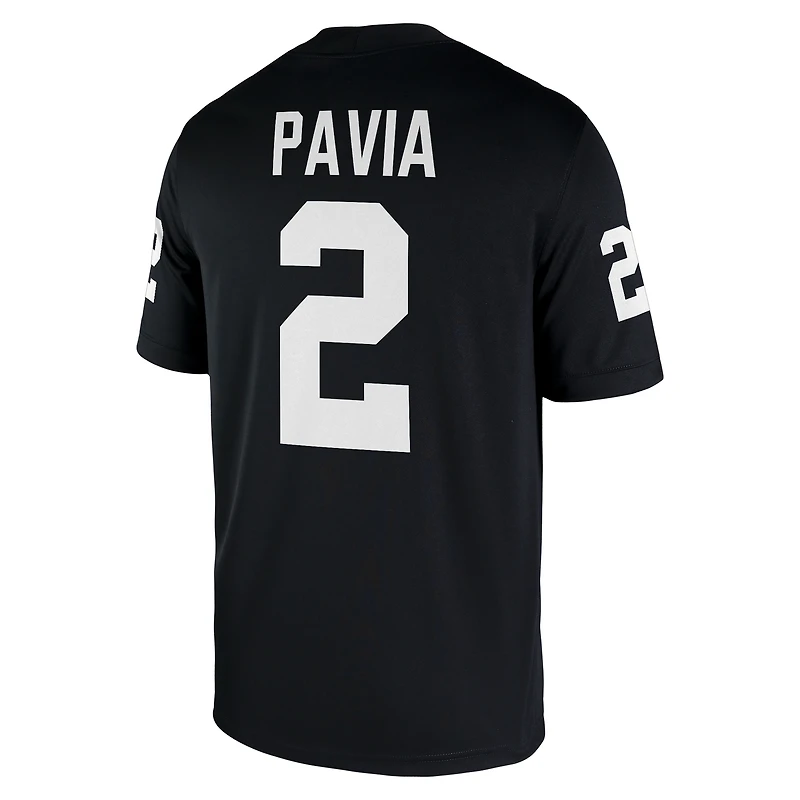 Men's Nike Diego Pavia Black Vanderbilt Commodores NIL Football Game Jersey