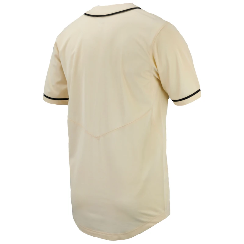 Maillot de baseball à boutons complets Nike Natural Vanderbilt Commodores pour hommes