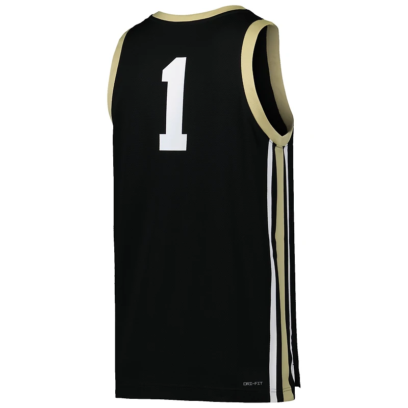 Maillot de basket-ball réplique Nike #1 Vanderbilt Commodores noir pour homme