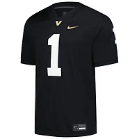 Maillot de match Nike #1 noir Vanderbilt Commodores Untouchable pour homme
