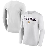 Men's Nike  White Vanderbilt Commodores 2026 On-Court Bench Long Sleeve T-Shirt