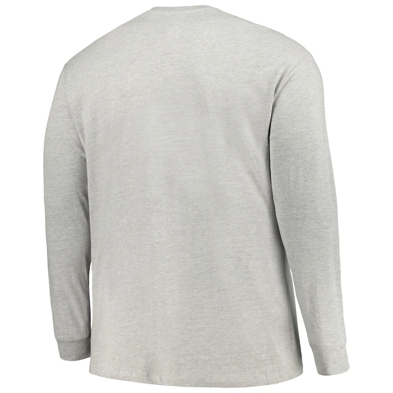 Men's Profile Gray Vanderbilt Commodores Big & Tall Mascot Long Sleeve T-Shirt