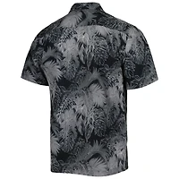 Men's Tommy Bahama Black Vanderbilt Commodores Coast Luminescent Fronds IslandZone Button-Up Camp Shirt