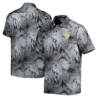 Men's Tommy Bahama Black Vanderbilt Commodores Coast Luminescent Fronds IslandZone Button-Up Camp Shirt