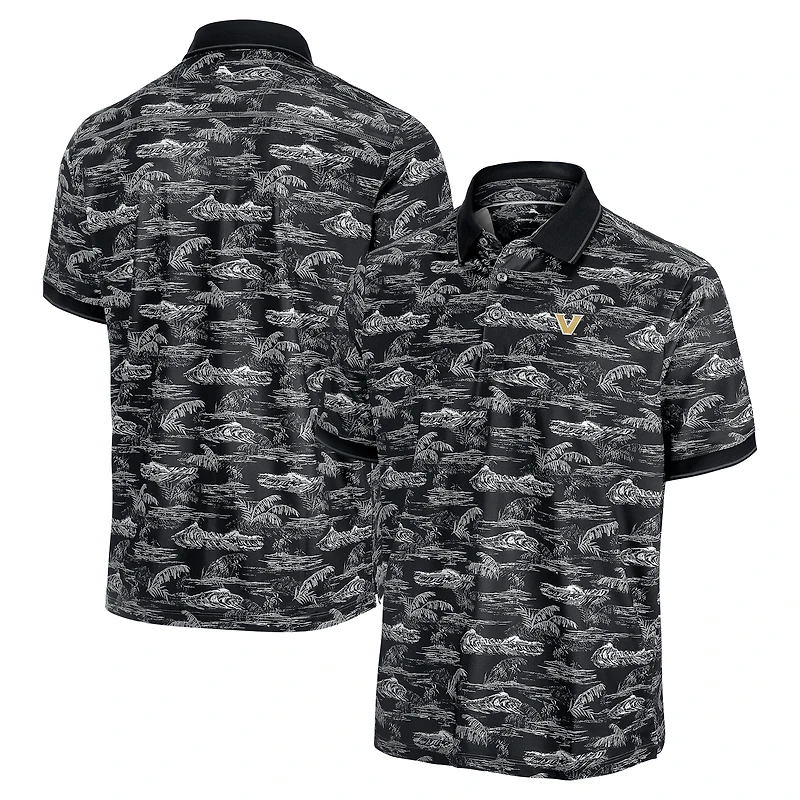 Men's Tommy Bahama Black Vanderbilt Commodores Sport Bay View IslandZone Polo