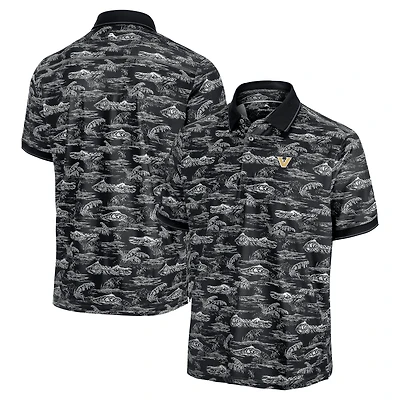 Men's Tommy Bahama Black Vanderbilt Commodores Sport Bay View IslandZone Polo
