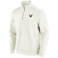 Haut à trois mélanges demi-zip Tommy Bahama crème Vanderbilt Commodores Tobago Bay pour hommes