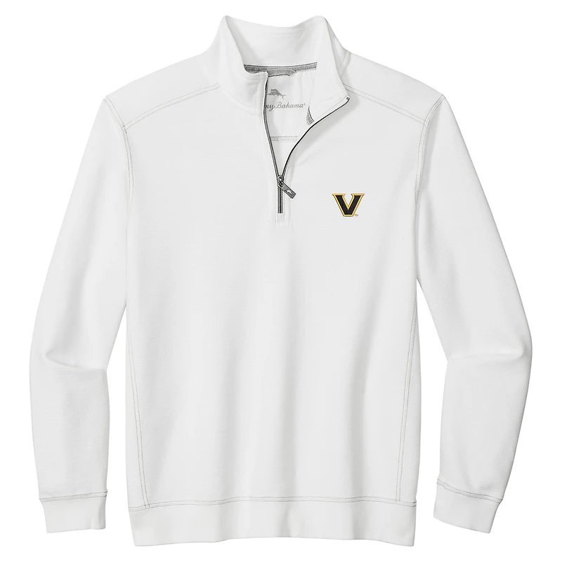 Veste demi-zip Tommy Bahama blanche pour homme, Vanderbilt Commodores Montego Bay