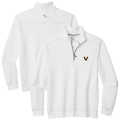 Veste demi-zip Tommy Bahama blanche pour homme, Vanderbilt Commodores Montego Bay