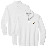 Veste demi-zip Tommy Bahama blanche pour homme, Vanderbilt Commodores Montego Bay