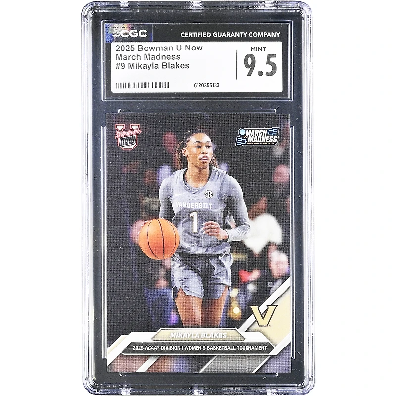 Mikayla Blakes Vanderbilt Commodores 2025 Bowman U Now March Madness #9 CGC Authenticated 9.5 Card