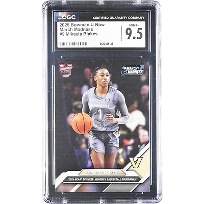 Mikayla Blakes Vanderbilt Commodores 2025 Bowman U Now March Madness #9 CGC Authenticated 9.5 Card