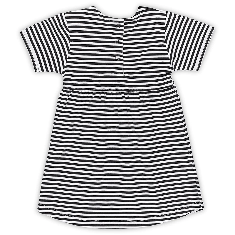Toddler Little King  Black Vanderbilt Commodores Striped Dress with Pockets