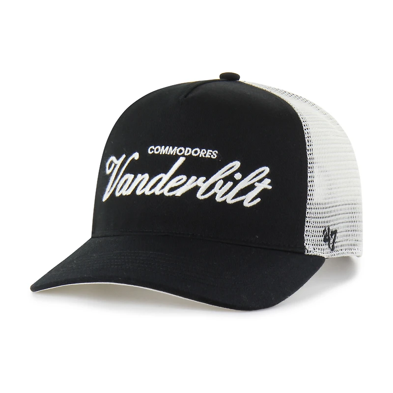 Unisex '47 Black Vanderbilt Commodores Contemporary Basics Foundation Trucker Hitch Adjustable Hat