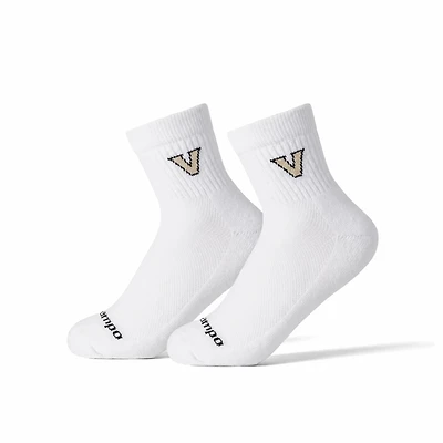 Chaussettes unisexes Del Campo blanches Vanderbilt Commodores mi-longues