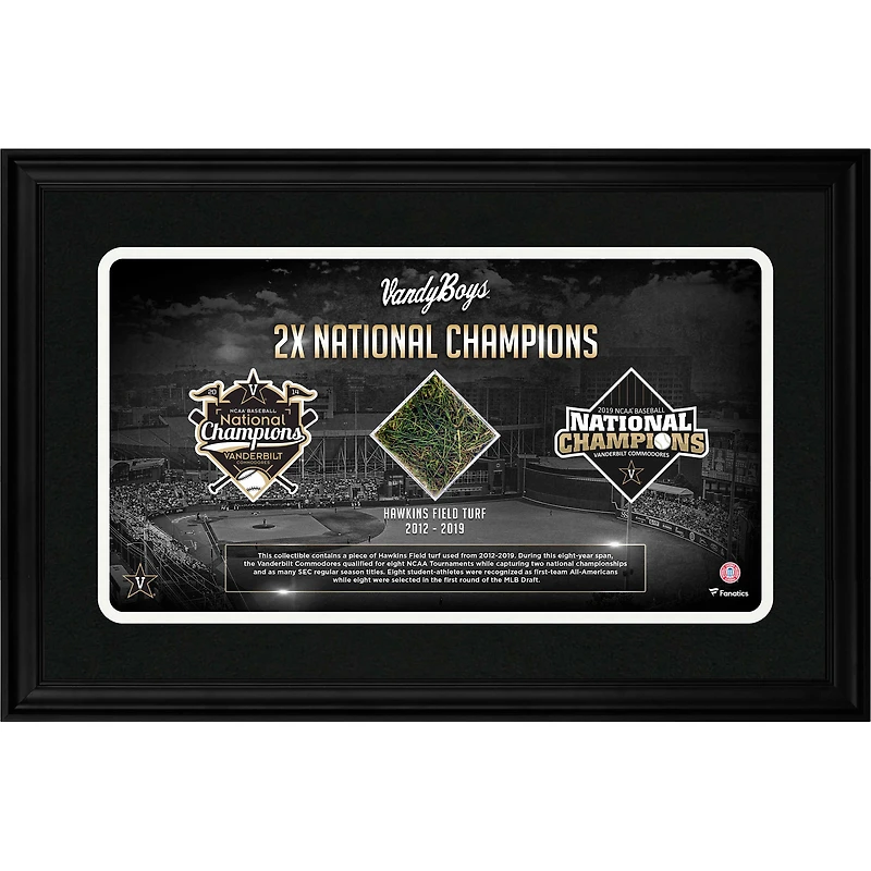 Vanderbilt Commodores Framed 10" x 18" Team Collage with a Piece of Game-Used Artificial Turf