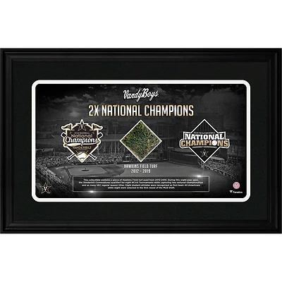 Vanderbilt Commodores Framed 10" x 18" Team Collage with a Piece of Game-Used Artificial Turf