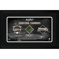 Vanderbilt Commodores Framed 10" x 18" Team Collage with a Piece of Game-Used Artificial Turf