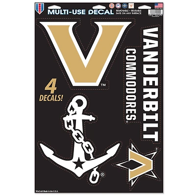 WinCraft Vanderbilt Commodores Primary 11'' x 17'' Multi-Use Decal Sheet