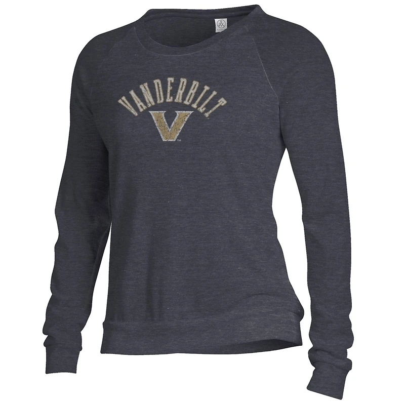 Women's Alternative Apparel Black Vanderbilt Commodores Slouchy Pullover Sweatshirt