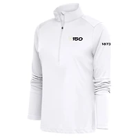 Pull-over demi-zippé blanc Antigua pour femme, hommage au 150e anniversaire des Commodores de Vanderbilt