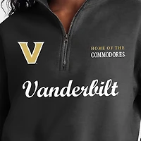 Pull à col zippé Champion noir pour femme, modèle Academic Triumph des Commodores de Vanderbilt, collection féminine.