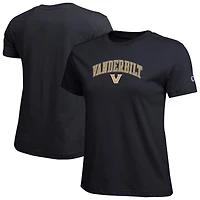Women's Champion  Black Vanderbilt Commodores Arched Over Logo T-Shirt