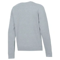 Women's Champion  Heather Gray Vanderbilt Commodores Academic Crest Powerblend Crewneck Sweatshirt
