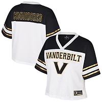 Women's Colosseum  White Vanderbilt Commodores Treasure Cropped Football Jersey