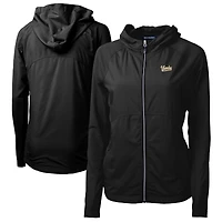 Women's Cutter & Buck Black Vanderbilt Commodores Vault Adapt Eco Knit Hybrid Recycled Full-Zip Hoodie