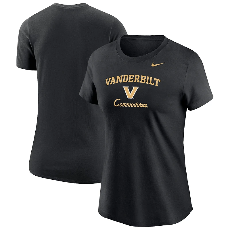 T-shirt Nike noir pour femmes Vanderbilt Commodores Primary