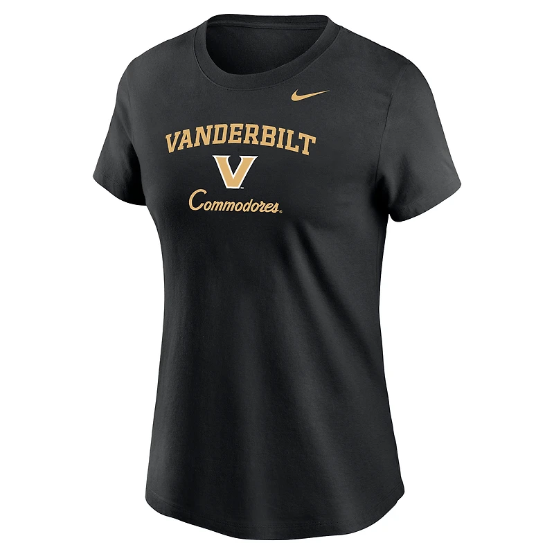 Women's Nike Black Vanderbilt Commodores Primary T-Shirt
