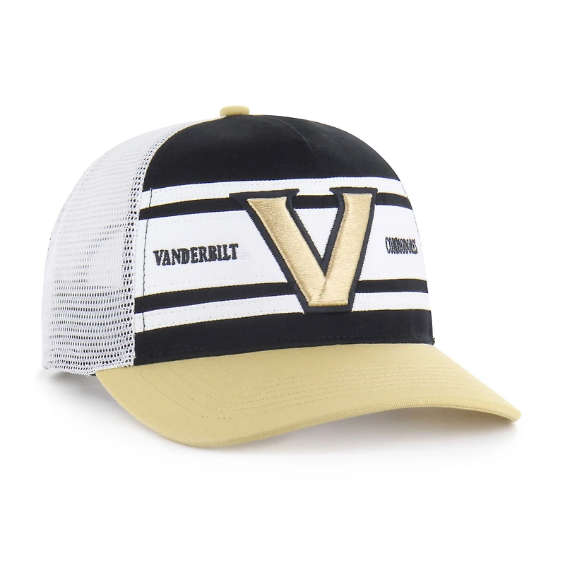 Youth '47 Black/Gold Vanderbilt Commodores Super Stripe Hitch Adjustable Trucker Hat