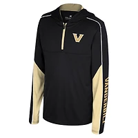 Sweat à capuche zippé quart de tour Hansel des Commodores Vanderbilt pour jeunes Colosseum Black